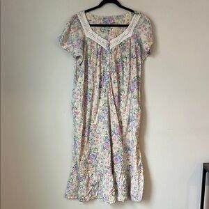 La Cera Women’s Vtg Cottagecore coquette Bridgerton Floral Nightgown Sz XL ©️